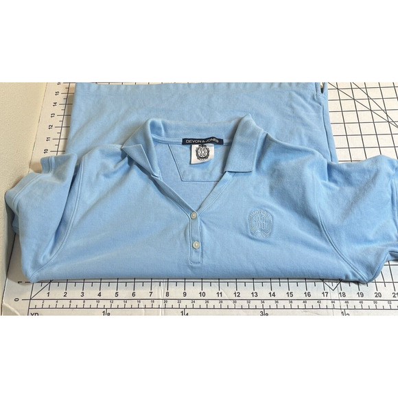 Disney Club 33 Womens Embroidered Polo Shirt Blue M Devon & Jones Pima Cotton - Picture 8 of 12